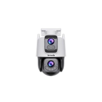Camara equipada con lente fijo de 3mp y lente pt de 3mp - puede proteger simultáneamente 2 áreas diferentes, reduciendo eficazmente los puntos ciegos.