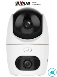 Cámara dahua dh-hpt1539dd-stw-5e2-il - cámara ip pt wifi dual de 10 megapixeles, dos lentes de 3 k cada uno, luz visible, detección de humanos y mascotas