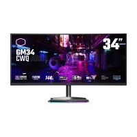 Monitor curvo cooler master gm34-cwq argb - 34 pulgadas, .5 ms, negro