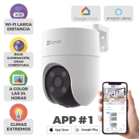 Cámara pt ip 2 mp ezviz h8c / wi-fi / exterior / audio de dos vías / visión a color 24/7 / microsd hasta 512 gb