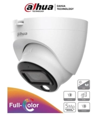 Cámara domo full color 5mp - micrófono integrado, lente 3.6 mm, visión 88°. ofrece imagen a color 24/7, wdr real 120db, leds para 20 metros, ip67