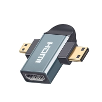 Adaptador hdmi 2 en 1 uno ub / negro