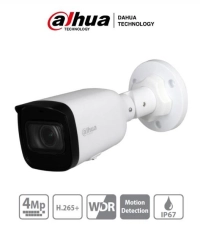 Dahua ipc-hfw1431t1-zs-s4 - camara ip bullet de 4 mp/ lente motorizado de 2.8 a 12mm/ h.265/ ir de 50 metros/ wdr real - ranura para microsd/ ip67/ poe