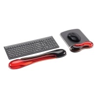 Kit reposamuñecas dúo gel teclado y ratón - rojo k50036ww kensington