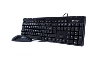 Kit de teclado y mouse vorago km-104 - estándar, 105 teclas, negro, 1000 dpi