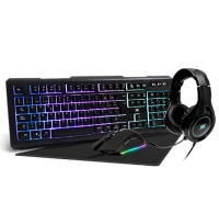 Kit teclado gamer iluminado - mousepad, diadema y mouse vorago start the game kmh-501, usb alámbricos, 4000 dpis Kit teclado gamer iluminado - mousepad, diadema y mouse vorago start the game kmh-501, usb alámbricos, 4000 dpis