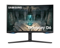 Monitor samsung 27 pulgadas - odyssey g6, qhd, 2560 x 1440, gamer, curvatura 1000r, smart, 240hz, 1ms, ls27bg650elxzx