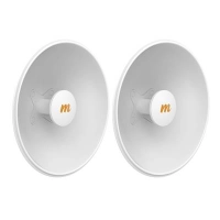 Antenas modulares dual slant mimosa - 4.9-6.4 ghz, dimensiones (42.9cm), apertura 45°, ganancia de 25 dbi, diseñada para radio c5x. n5-x25-2pack