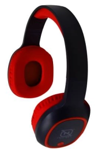 Audifonos over-ear bluetooth nbh-04 pro alta potencia radio fm micro sd 3.5mml manos libres negro/rojo