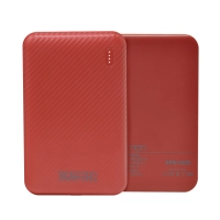 Powerbank npw-05fb necnon 5000mah carga 2.1a 1 a 2 cargas indicador led entrada y salida tipo c rojo carga acelerada nbpb0502fb