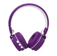 Audifonos on-ear bluetooth nbh-05 mega bass radio fm micro sd 3.5mml manos libres rubberized morado