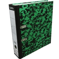 Registrador tamaño carta marca nextep  ne-050. color verde marmoleado - con arillo y broche metálico