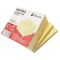 Nota adhesiva nextep ne-055a 3x3 amarilla con 5 bloques de 100 hojas  cada uno