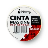 Cinta masking tape nextep ne-609d uso general 18mm x 50mm metros