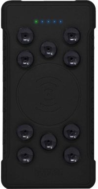 Powerbank npw-13qcw necnon 13000mah carga 3.0 carga inalambrica 15w alambrica 18w micro usb 3.0 tipo c 3.0 ventosas negro nppb1301qw