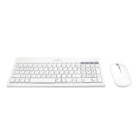 Kit de teclado y mouse regargable inalambrico zebrary perfect choice blanco