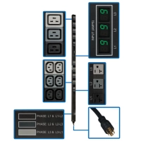 Pdu tripp-lite pdu3mv6l2120 - metered, 0u, vertical, acero
