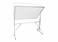 Pizarrón blanco doble cara 120 cm x 180 cm pmb180 con soporte móvil giratorio marca multimedia Pizarrón blanco doble cara 120 cm x 180 cm pmb180 con soporte móvil giratorio marca multimedia