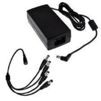 Saxxon psu1204epaq2 - paquete de fuente de poder regulada de 12 vcc 4.1 amperes + divisor para 4 camaras/ color negro/ para usos multiples