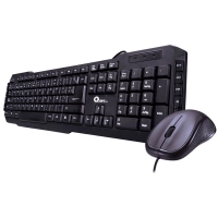 Kit de teclado multimedia + mouse qian qta21101 - multilenguaje y numérico, 104 teclas, negro, 1000 dpi