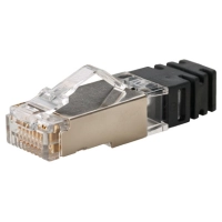 Plug blindado panduit sps688-c - rj-45, transparente