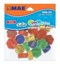 Sacapuntas plástico mae figuras surtidas c/25 piezas sss-25