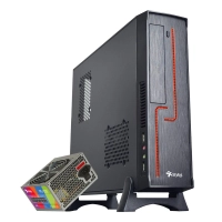 Gabinete oficina keelan slim itx stylos con fuente de poder 550w stgakl1b