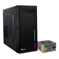 Gabinete oficina secai micro tower stylos rgb con fuente de poder 550w stgasc1b