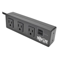 Supresor tripp lite de sobretensiones protect it! con 3 tomacorrientes con abrazadera de escritorio - cable de 3.05 m [10 pies