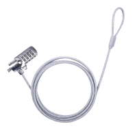 Candado de combinación para laptop tipo t longitud de cable 1.8 mts grosor del cable 4mm