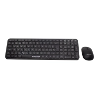 Kit silent techzone - combo inalámbrico con conexión usb, mouse 2400 dpi's, teclado con 105 teclas tipo qwerty 1 año de garantía.