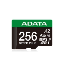 Memoria micro sd adata speed plus, 256 gb, velocidad 180 mbs, class 10