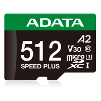 Memoria micro sdxc adata, 512 gb, uhs-i, class 10, adaptador sd
