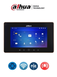 Dahua vth5221ds2 - monitor ip touch de 7 pulgadas / conexion wifi y ethernet / poe 802.3af / soporta microsd hasta 32gb / 32 camaras ip /
