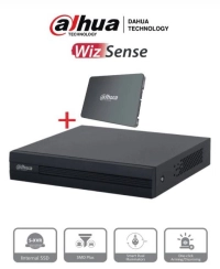 Dvr  4ch 2mp lite + disco ssd 512gb - s-xvr series, wizsense, h.265+, 4 canales con smd plus, búsqueda inteligente (humanos y vehículos)