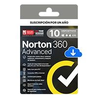 Esd norton 360 advanced / 10 dispositivos  /1 año / descarga digital
