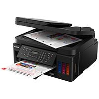 Multifuncional canon g7010, tinta continua, ipm 13 negro/6.8 color, usb, wifi,ethernet red, duplex, adf, cama plana carta/8.5x11, consumibles gi-10