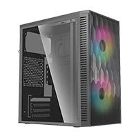 Gabinete acteck fuji gc470 / mini torre / micro atx , mini itx / fuente 500w / ventilador rgb / panel acrilico, metal / negro / ac-935838