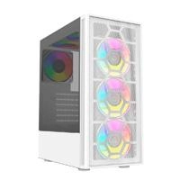 Gabinete balam rush dragonfly mesh gm740 / media torre / atx - micro atx - mini itx / panel cristal templado/ ilumuminacion rgb / ventilador rgb incluido / blanco / br-935999