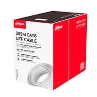 Bobina de cable utp 100  cobre / categoria 6 / color blanco / interior / 305 metros / redes / video