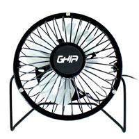 Mini ventilador de escritorio ghia metalico color negro alimentacion usb Mini ventilador de escritorio ghia metalico color negro alimentacion usb