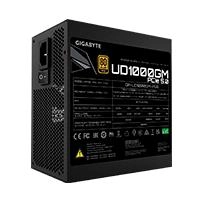 Fuente de poder gigabyte1000w/80 plus gold /negro/atx/modular