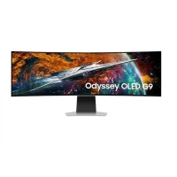 Monitor led samsung 49 pulgadas, widescreen, wqhd 5120 x1440 odyssey oled g9 g95sc, color silver, 1 hdmi, 1 d. port, usb hub, wifi, bluetooth, bocinas, gamer 240hz, 1800r, .03ms, curvo