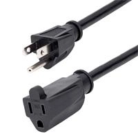 Cable de 2m de extension de alimentacion - cable nema 5-15r a nema 5-15p - 13a 125v - 16awg - startech.com - cable extensor de alimentacion para computadora nema 5-15r a nema 5-15p - ul
