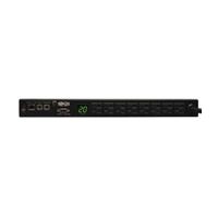 Pdu monofasico monitoriable tripp lite pdumnh20 1.9kw, de 120v, 8 tomacorrientes 5-15r, 5-15p, cable de 3.66 m (12 pies), interfaz de plataforma lx, para instalacion en rack 1u.