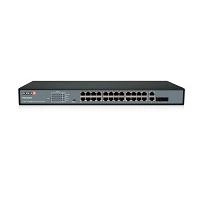 Switch poe / provision isr / poes-24370c+2combo / 24 canales poe / 10/100mbps / 2g /total poe 370w.