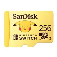 Memoria sandisk micro sdxc 256gb nintendo switch pokemon pikachu 100mb/s 4k u3 v30  sdsqxao-256g-gn6zk