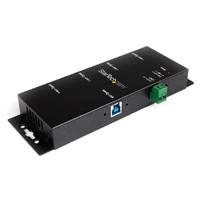 Hub usb 3.0 de 4 puertos - concentrador usb-a industrial de metal - de montaje en riel din, pared o escritorio - hub de expansion taa - startech.com mod. st4300usbm