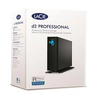 Disco duro externo lacie d2 professional 20tb 3.5 escritorio usb 3.1 tipo-c usb 3.0 negro win mac adapt de alimentacion