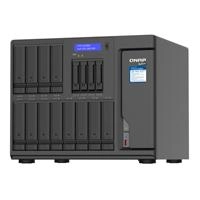 Nas qnap tvs-h1688x-w1250-32g/ 16 bahias /12 de 3,5 4 de 2,5 ssd/seis nucleos  3.3ghz/32gb ddr4 hasta 128gb/4 pto 2,5 gbe/2 pto 10 gbe /usb 3.2 x2/ hotswap/ no incluye discos/ intel® xeon